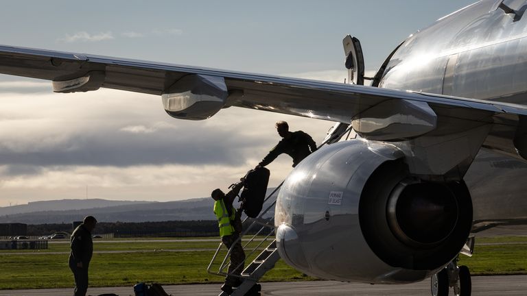 P8 Mediterranean Deployment..120 Sqn have deployed from RAF Lossiemouth in a P-8A Poseidon aircraft to the Mediterranean. Image taken 12/10/2023