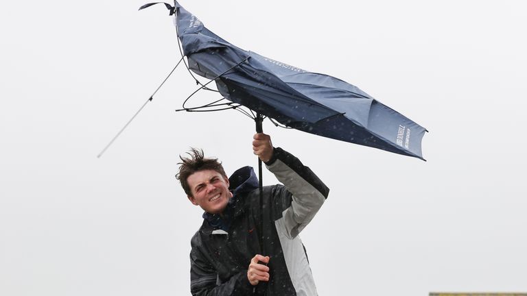 Stormy weather hit St Andrew's golf course earlier this month