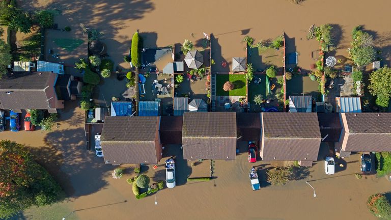 Flooding in Retford in Nottinghamshire
