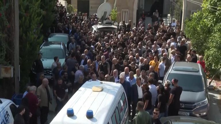 Mourners join funeral for Reuters journalist Issam Abdallah killed in Israeli shelling in Lebanon