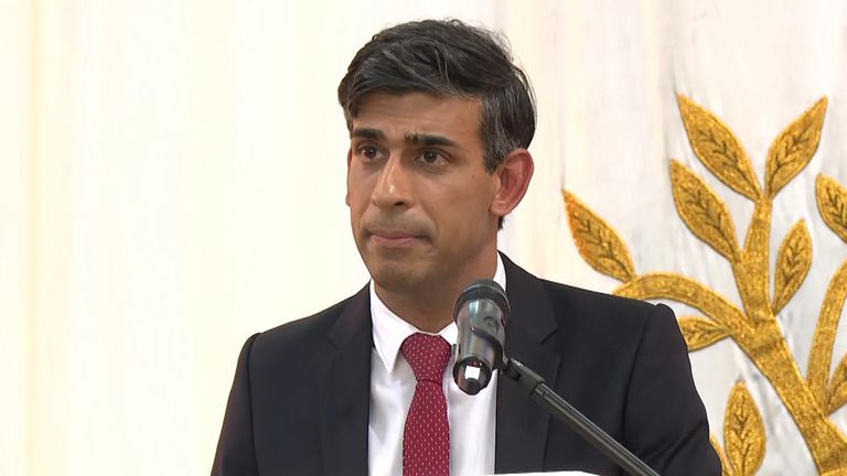 Rishi Sunak addressed vigil for Israeli victims