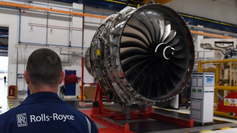 A Rolls-Royce factory in Derby