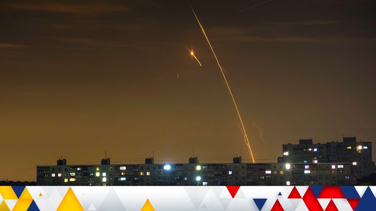 Russian rockets launch against Ukraine from Russia&#39;s Belgorod region, in May 2023. Pic: AP