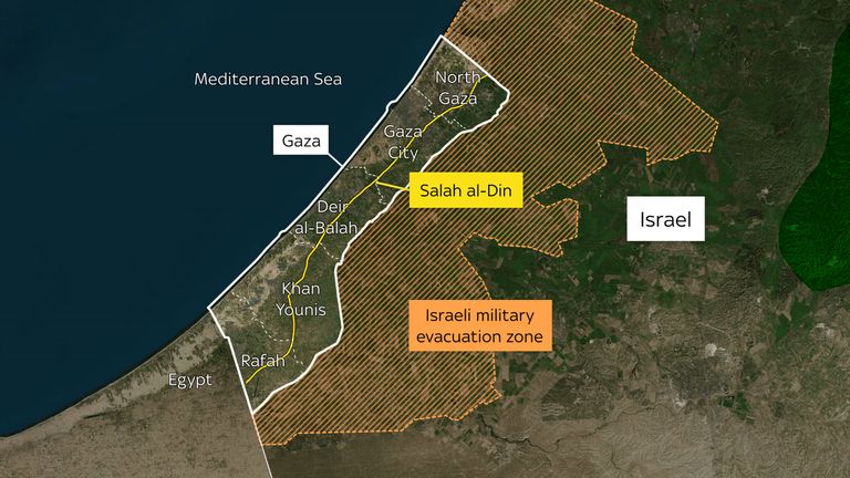 Salah al-Din is the main road connecting the north to the south