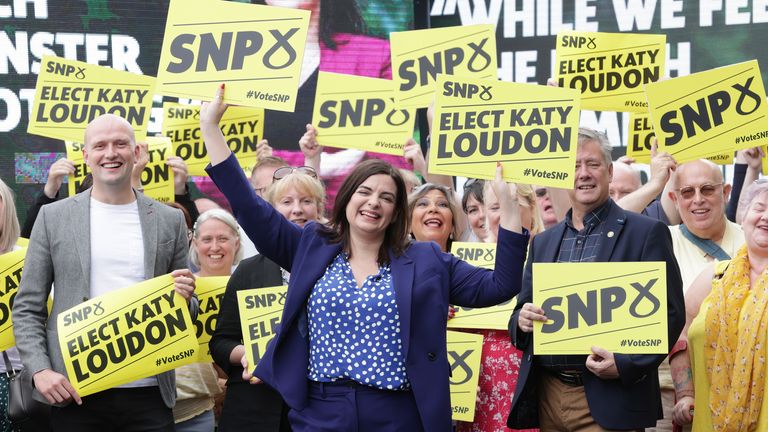 Katy Loudon on the campaign trail