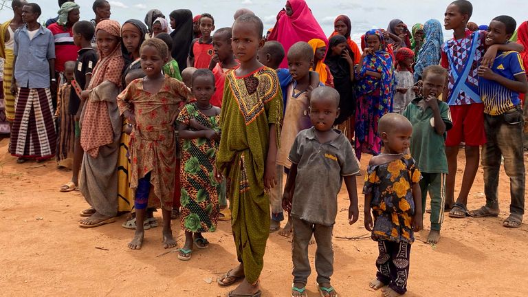  Internally displaced children in Dollow, Somalia