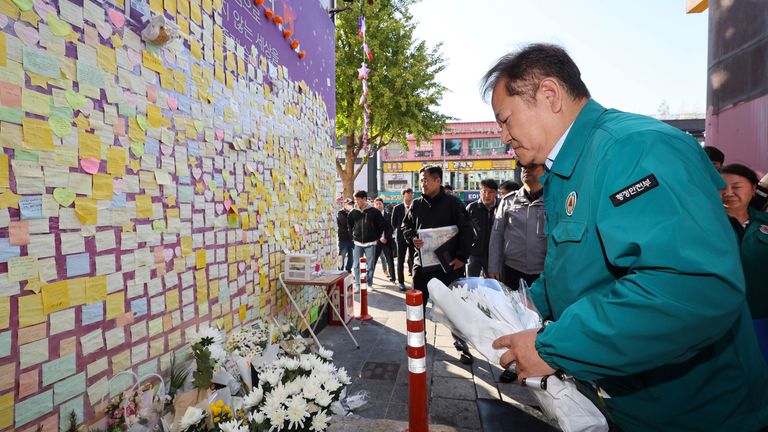 South Korea party district mourns one year after 159 killed in Halloween crowd crush