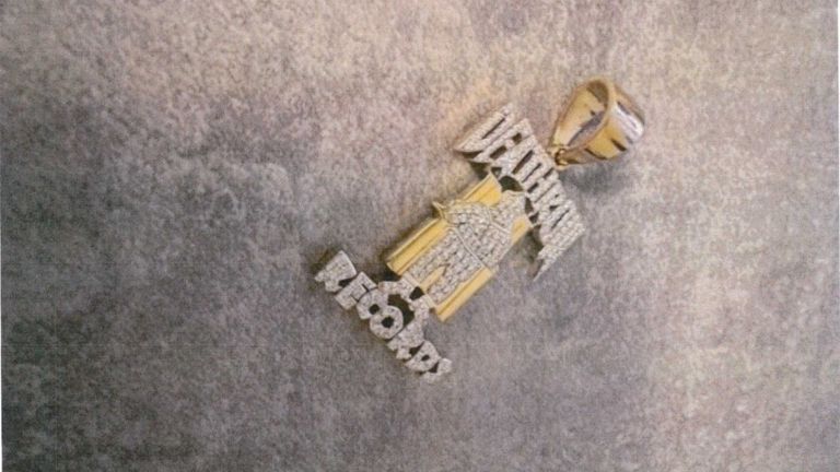 Death Row Records jewellery like the item thought to have triggered the fight