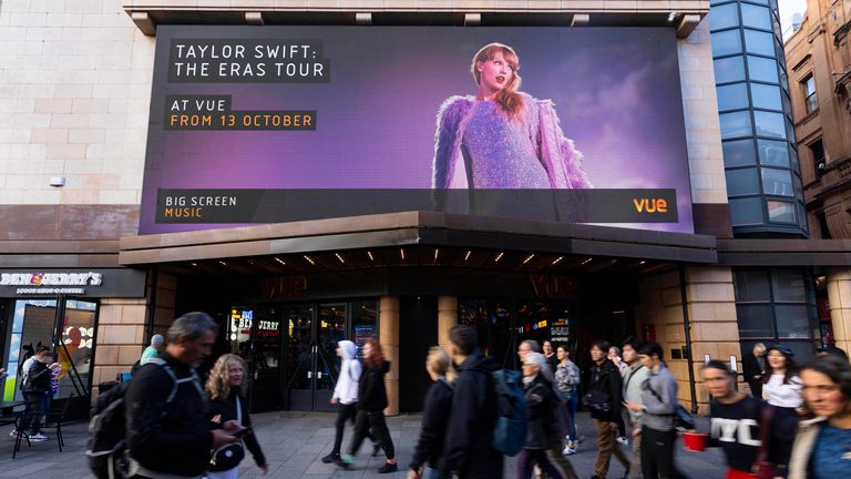 Taylor Swift: Screenings of Eras Tour film sell out on release day | Ents &  Arts News | Sky News