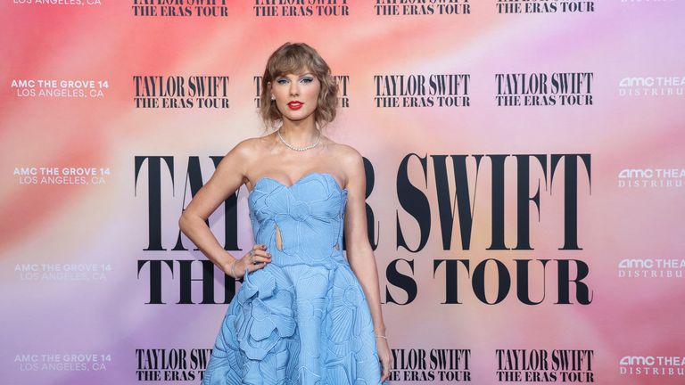 Taylor Swift attends a premiere for Taylor Swift: The Eras Tour in Los Angeles, California, U.S., October 11, 2023. REUTERS/Mario Anzuoni