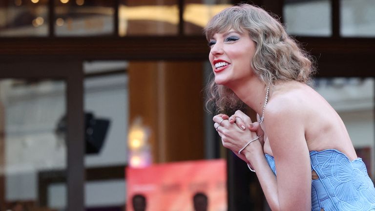 Taylor Swift attends a premiere for Taylor Swift: The Eras Tour in Los Angeles, California, U.S., October 11, 2023. REUTERS/Mario Anzuoni