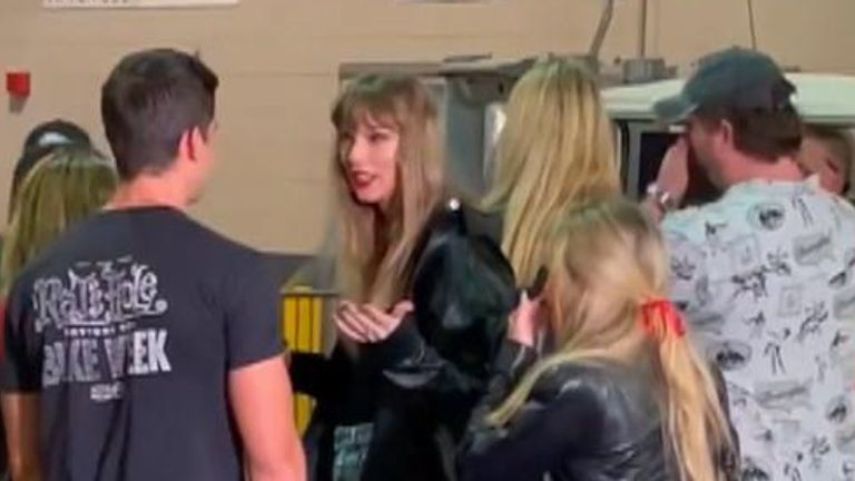 Taylor Swift arrives at an NFL game with Ryan Reynolds and Blake Lively to watch her reported boyfriend play for Kansas City Chiefs.