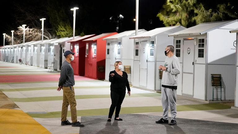 Similar homes pictured in Los Angeles Pic: AP