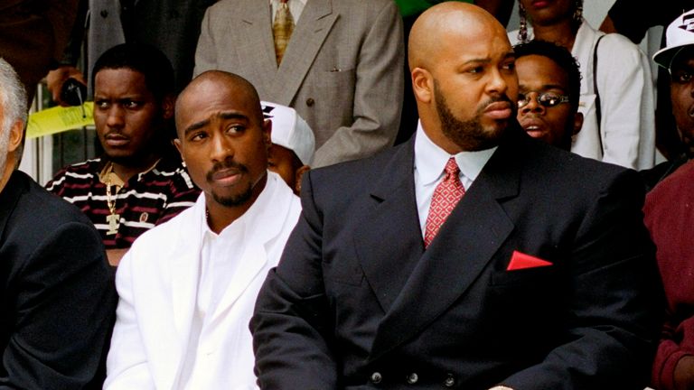 Tupac Shakur and Marion Suge Knight in August 1996