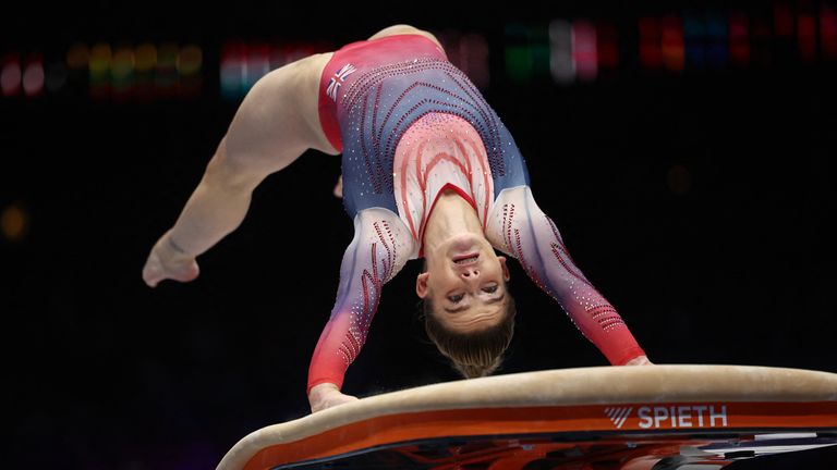 Britain&#39;s Alice Kinsella in action during the women&#39;s qualification REUTERS/Yves Herman