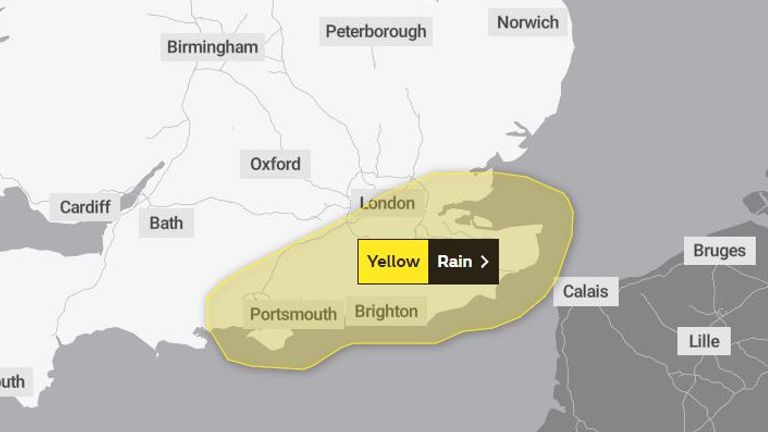 Weather warning for Saturday and Sunday