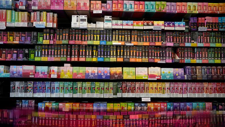 Vapes are often sold in brightly coloured packaging. File pic: AP