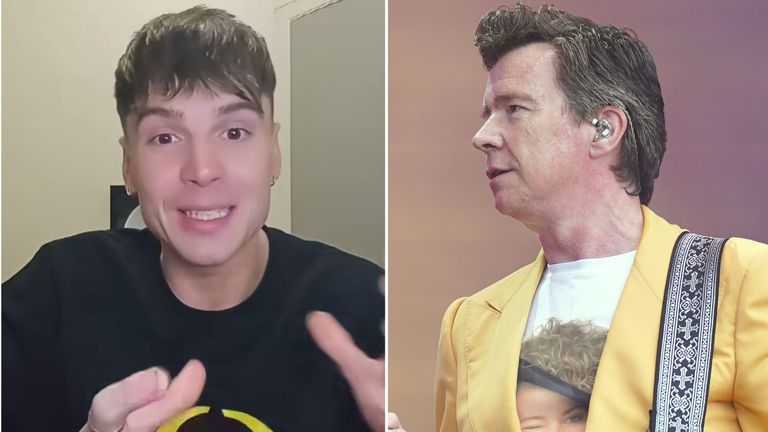 Ren and Rick Astley. Pic: RenMakesMusic