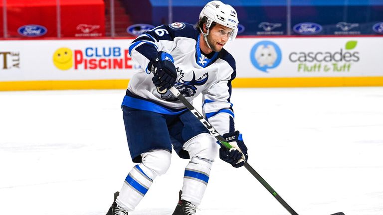 Westin Michaud while playing for Manitoba Moose in Canada 