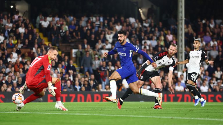 Armando Broja puts Chelsea 2-0 up at Fulham on his return to the starting line-up