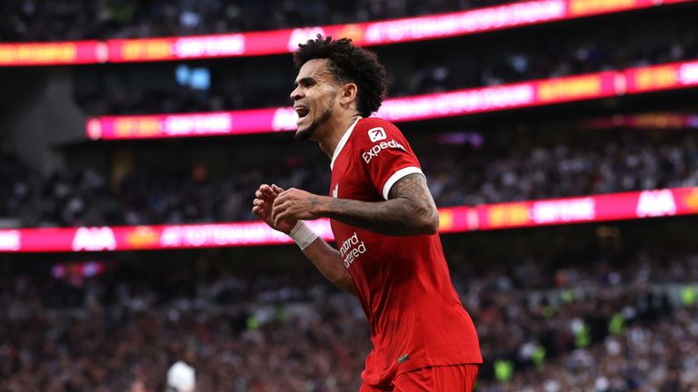 Liverpool forward Luis Diaz wrongly saw his opening goal at Tottenham ruled out by VAR