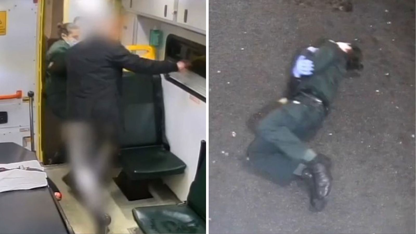 Abusive patient pushes paramedic out of ambulance after urinating inside vehicle and abusing staff