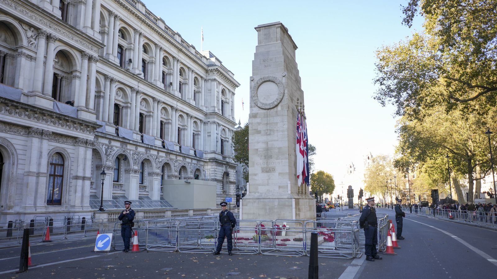 King to lead Remembrance Day service at Cenotaph hours after protests resulted in 126 arrests