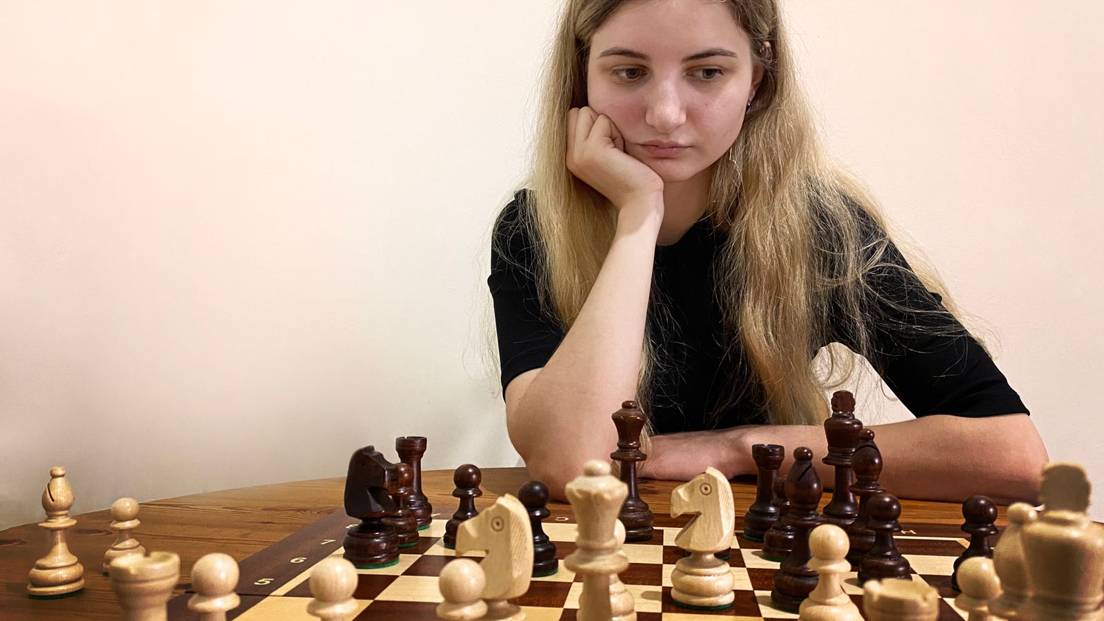 Веднъж изгряваща шахматна звезда в Източна Украйна Камила Хрищенко беше