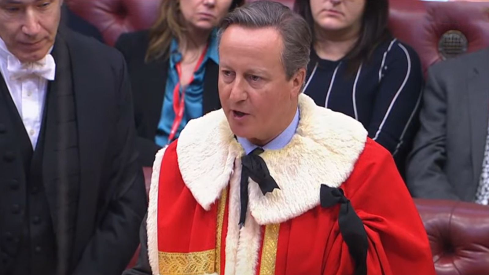 David Cameron enters House of Lords - and officially takes up new title