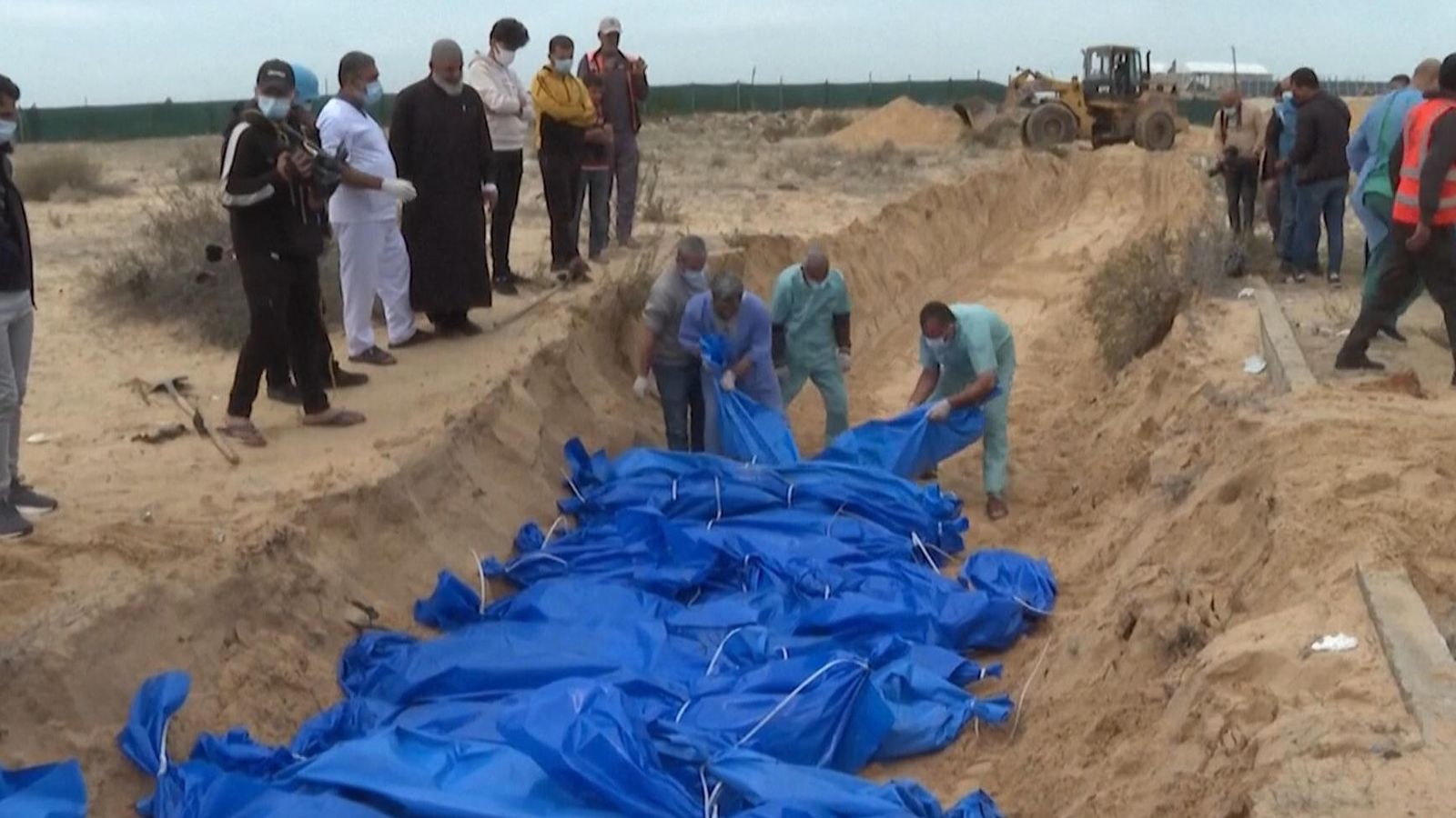 More than 100 Palestinian bodies buried in mass grave in Gaza | World ...