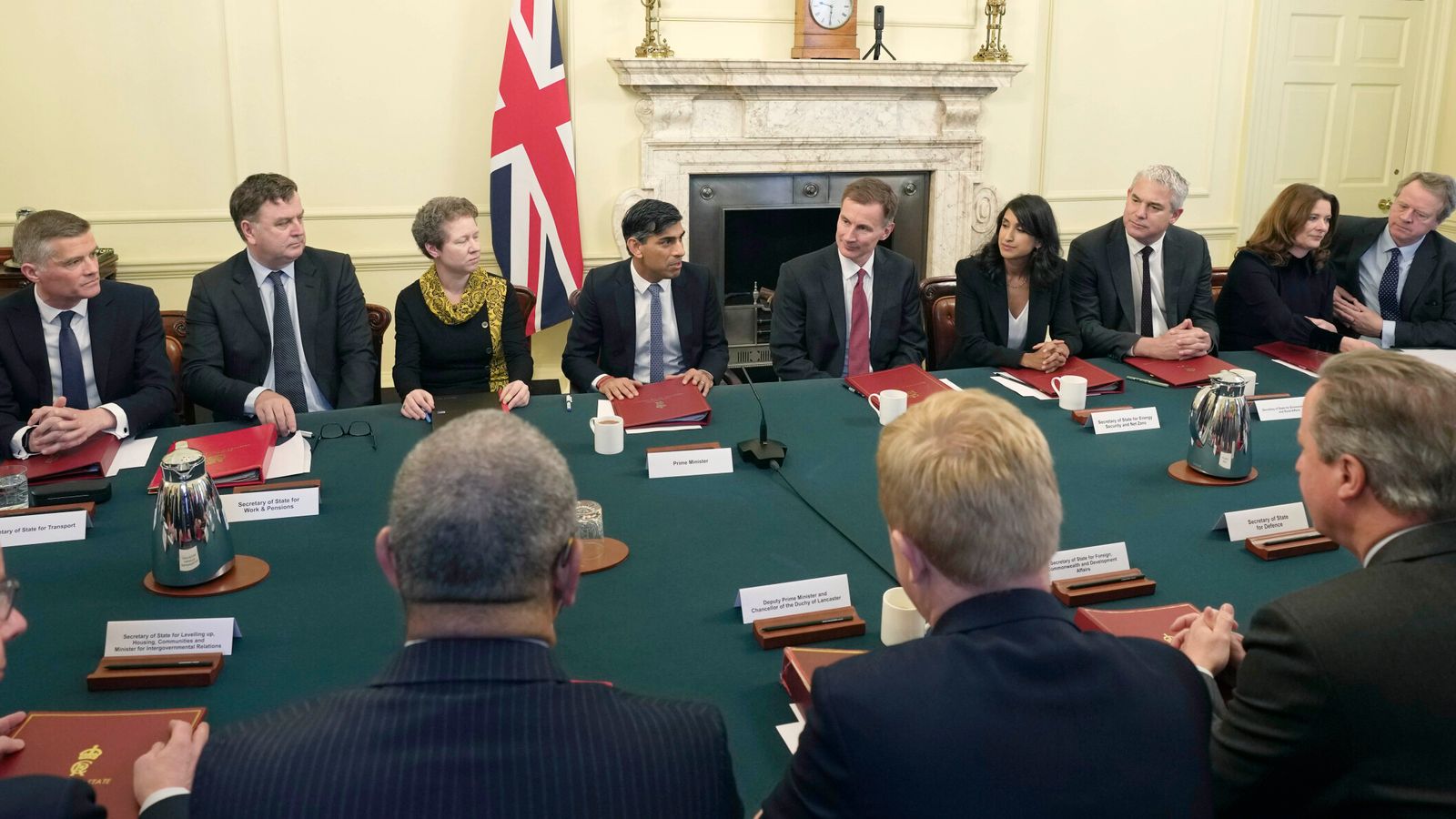 Rishi Sunak welcomes 'strong and united' cabinet after sacking Suella Braverman - as Cameron joins top team