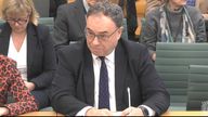 Andrew Bailey gives evidence to the Treasury committee of MPs