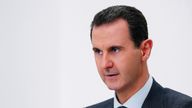 Bashar al Assad. Pic: AP
