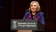 Hillary Clinton. Pic: Swansea university