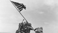 The famous photo taken in 1945 in Iwo Jima. Pic: AP
