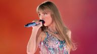 Taylor Swift performs during "The Eras Tour" on Friday, May 5, 2023, at Nissan Stadium in Nashville, Tenn. (AP Photo/George Walker IV)