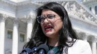 Rashida Tlaib is the only Palestinian-American in Congress. Pic: AP