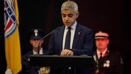 Mayor of London Sadiq Khan speaks during the City Hall Remembrance Day Service in London, where he is joined by representatives of the Muslim, Sikh, Hindu, and Jewish faiths. Picture date: Friday November 10, 2023.
