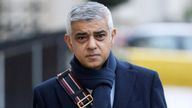 Sadiq Khan before he gives evidence at the COVID-19 Inquiry