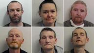 Clockwise from top left: Paul Brannan, Elaine Lannery, Scott Forbes, Iain Owens, John Clark, Barry Watson
