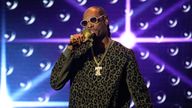 Snoop Dogg performs a tribute to Dr. Dre at the Black Music Collective on Thursday, Feb. 2, 2023