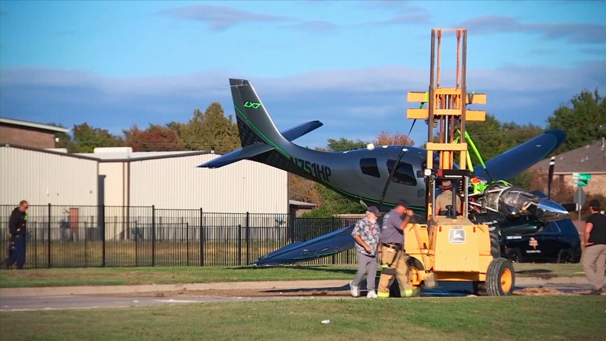 Plane Hits Passing Car After Smashing Through Fence During Emergency Plane Hits Passing Car After Smashing Through Fence During Emergency