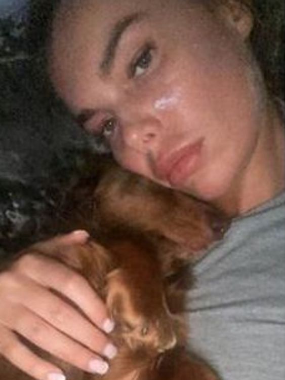 Ashley Dale and her dog. Last ever photo of her. Submitted by: Inzamam Rashid