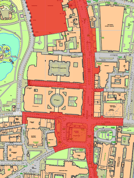 The exclusion zone where protest leaders have agreed to stay away from. Pic: Met Police