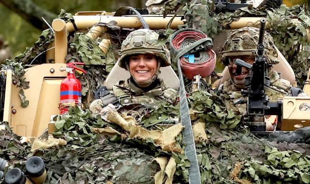Camouflage Kate drives armoured vehicle with machine gun at Queen's Dragoon Guards - Vimarsana News