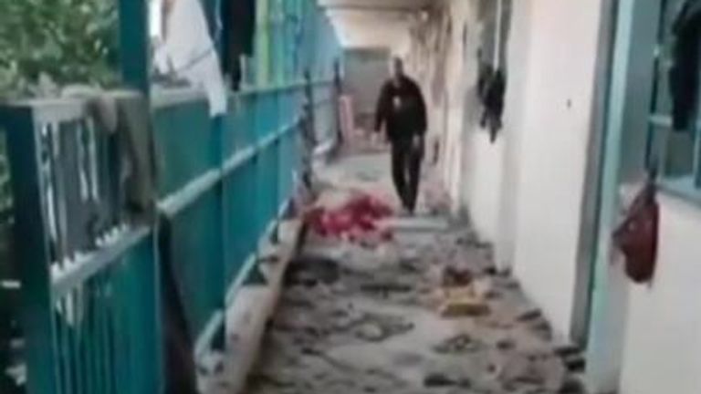 The Hamas-run Gaza health ministry told AFP that at least 50 people were killed in an air strike  on the UN-run al Fakhoura school in Jabalia refugee camp. Sky News cannot independently verify these reports, and has contacted the IDF for comment.