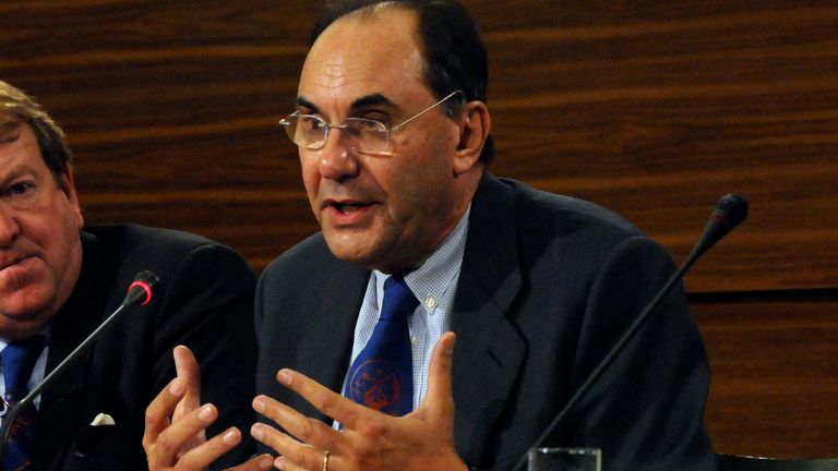 Alejo Vidal-Quadras is pictured at the European Parliament in 2009. Pic: AP