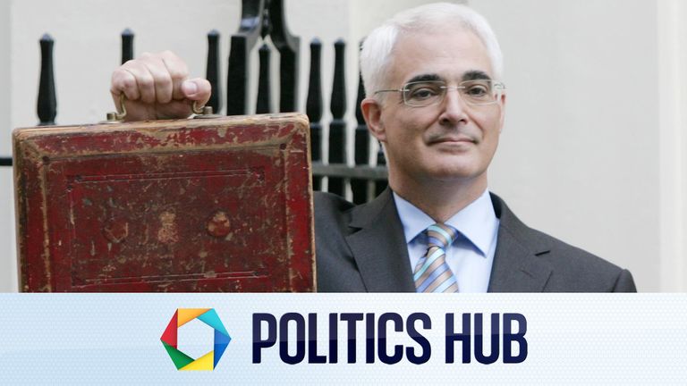 Chancellor Alistair Darling leaves 11 Downing Street, London, with his red Budget box prior to delivering his Budget speech from the despatch box in the House of Commons.