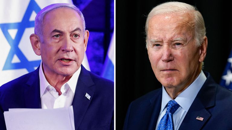 Israeli Prime Minister Benjamin Netanyahu and Joe Biden