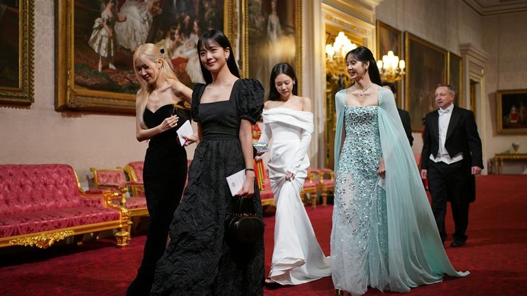 South Korean girl band Blackpink ahead of the State Banquet at Buckingham Palace, London, for the state visit to the UK by President of South Korea Yoon Suk Yeol and his wife Kim Keon Hee. Picture date: Tuesday November 21, 2023.